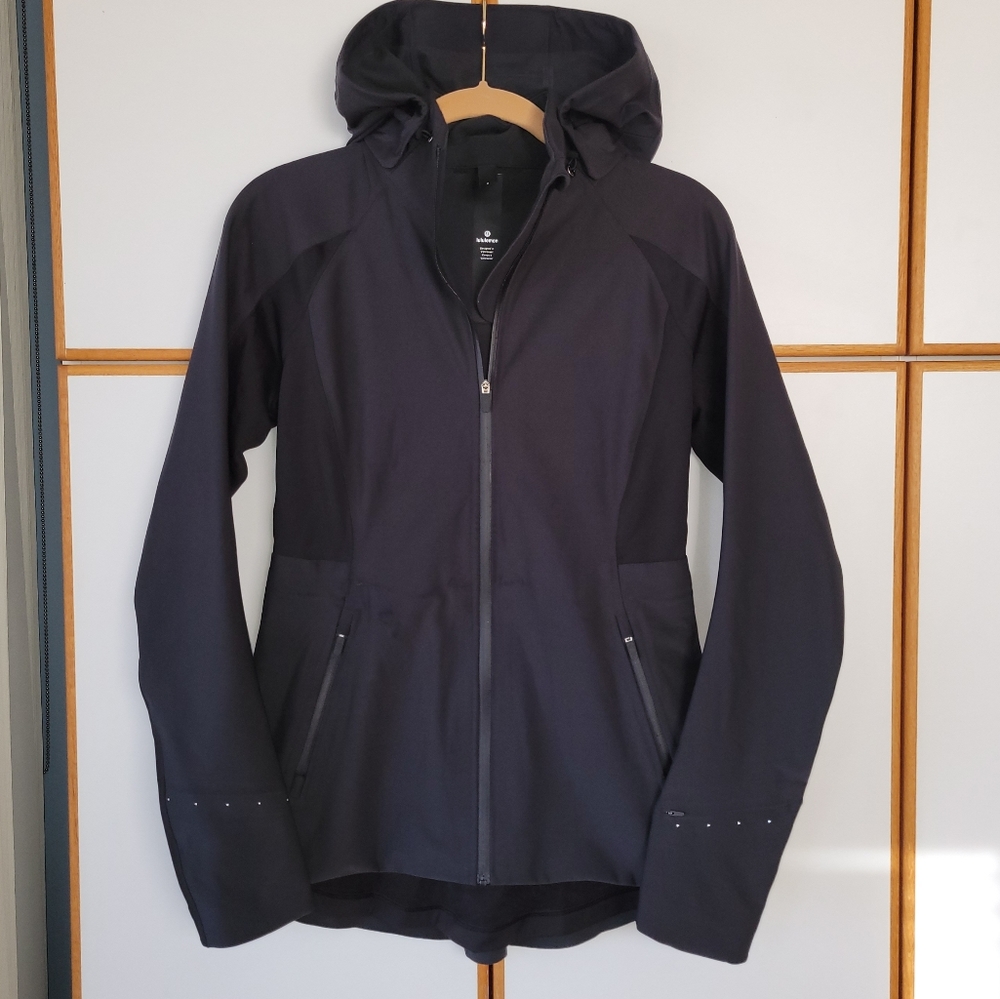 NWOT Lululemon Sleet Sprinter Jacket 4 Black Rain - Picture 12 of 14